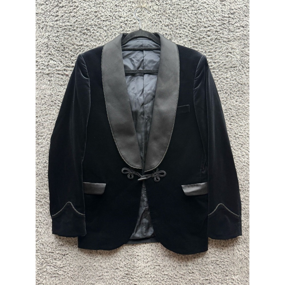 New Yorker By Keita Maruyama Velvet Blazer Jacket Black‎ Women's Size 48